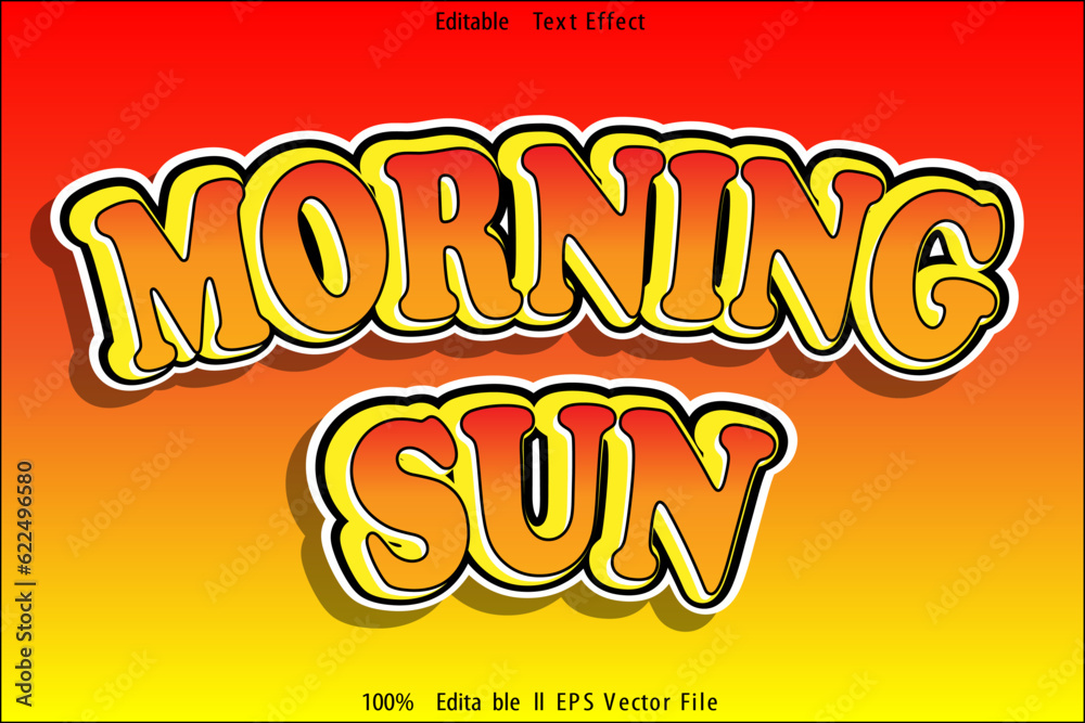 Morning Sun Editable Text Effect