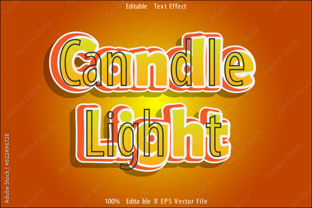 Candle Light Editable Text Effect