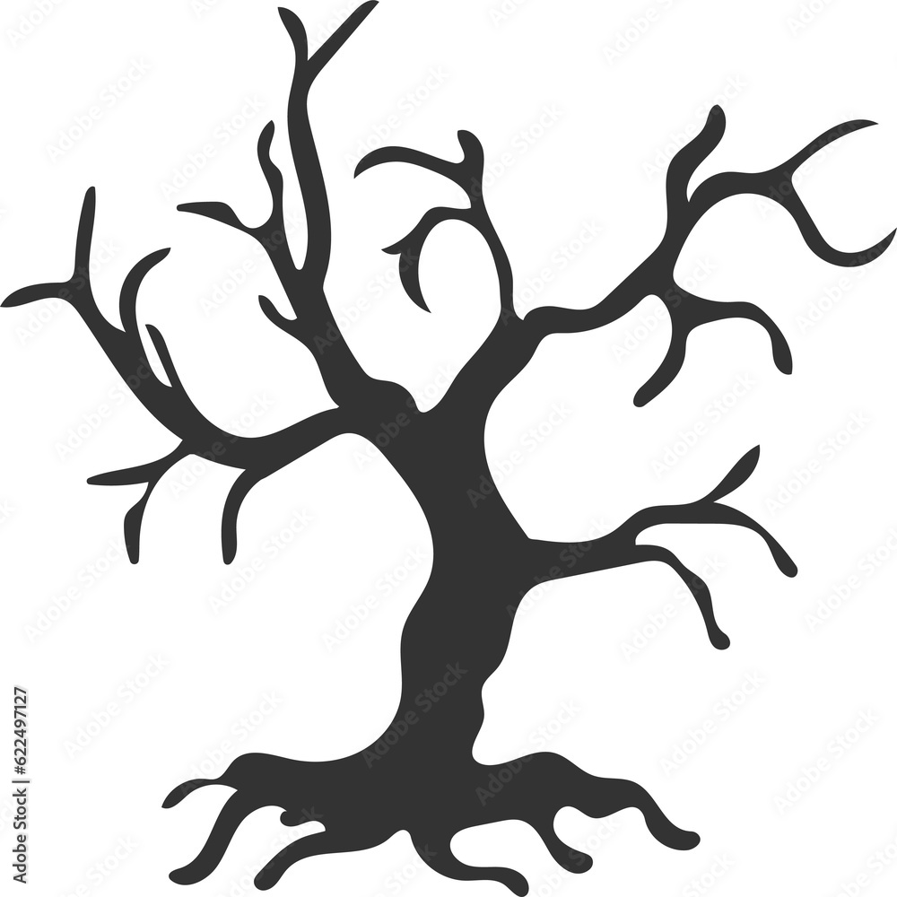 Scary Tree or Halloween Tree cartoon character Scary Tree or Halloween Tree cartoon character