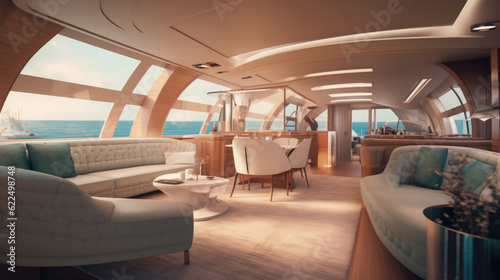 Interior of Modern luxury cruise yacht © didiksaputra
