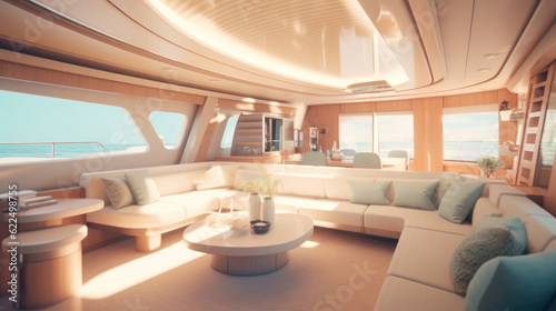 Interior of Modern luxury cruise yacht © didiksaputra