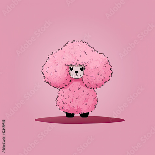 pink cartoon sheep