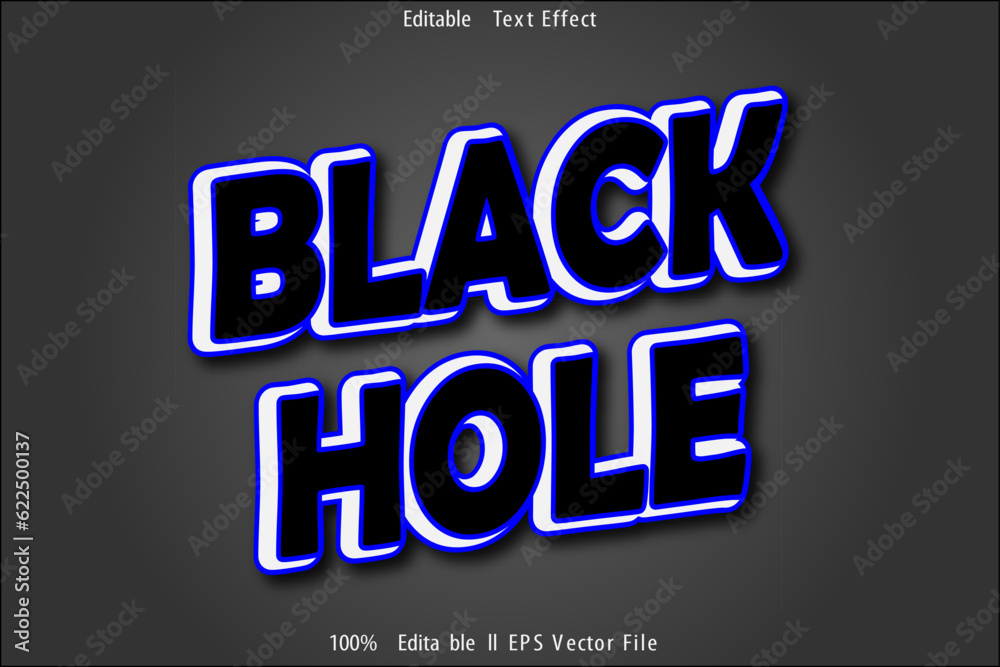 Black Hole Editable Text Effect