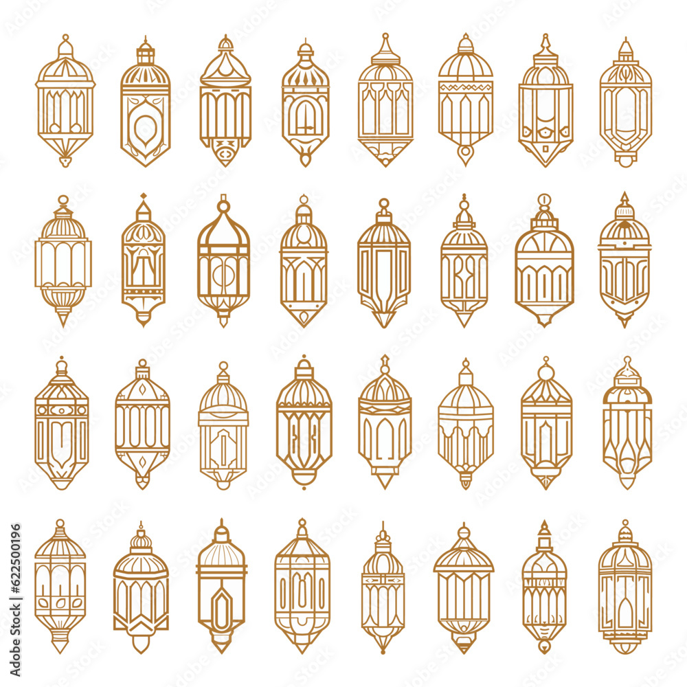 Islamic Lantern Decoration. Illustration for Ramadhan