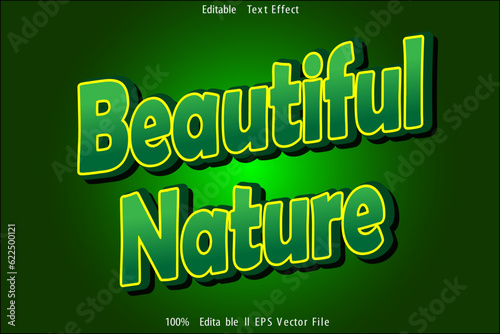 Beautiful Nature Editable Text Effect