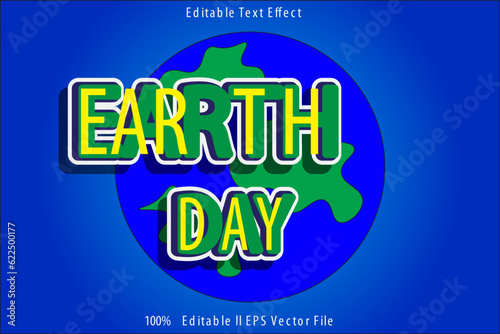 Earth Day Editable Text Effect