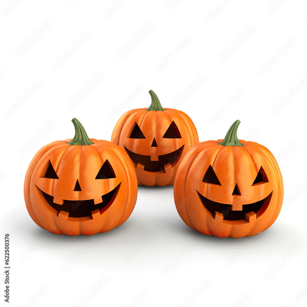 Halloween pumpkin head jack lantern isolated on white background Halloween pumpkin head jack lantern isolated on white background