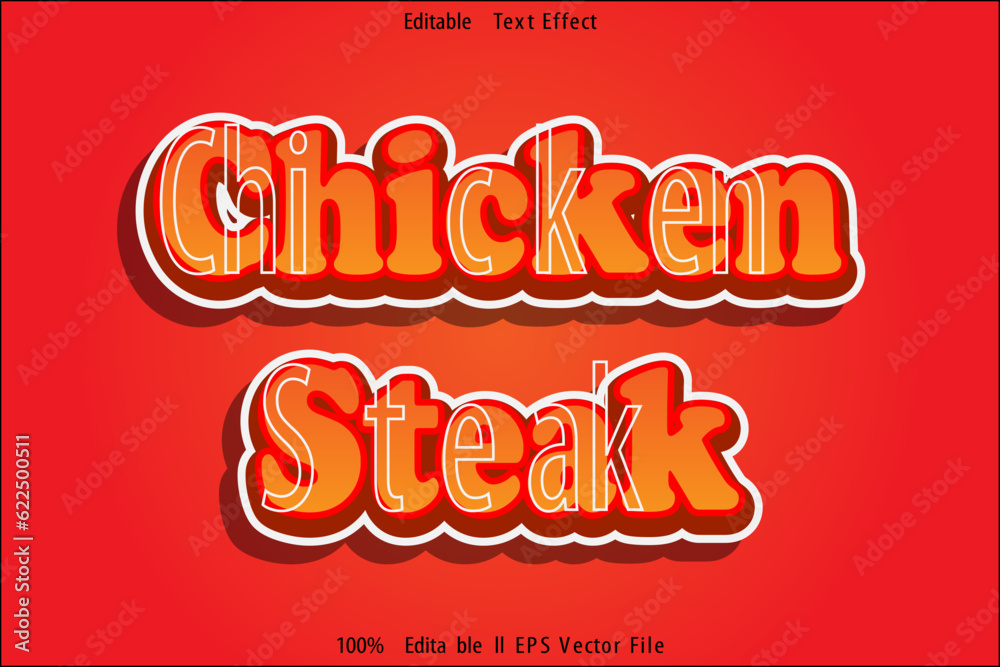 Chicken Steak Editable Text Effect