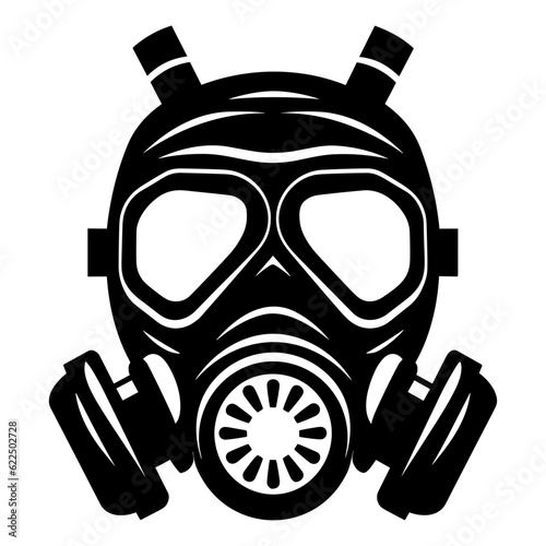 Gas mask black svg vector