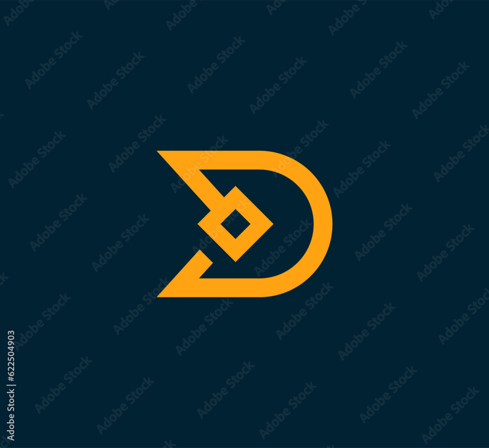 Initial based clean and minimal Logo. D letter creative fonts monogram icon symbol. Initial based clean and minimal Logo. D letter creative fonts monogram icon symbol.