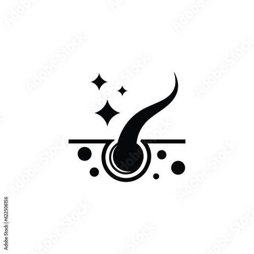 hair icon vector