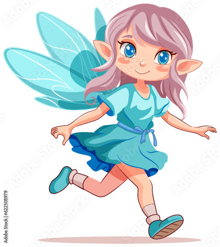 Beautiful fairy cartoon character