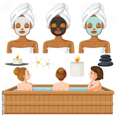 Spa and Sauna Self Care Elements Collection