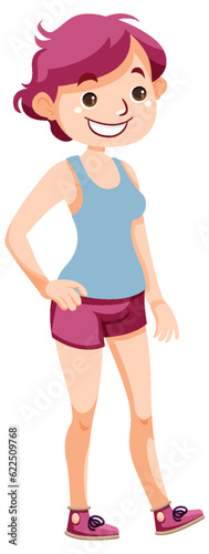 Woman in Casual Outfit Vector