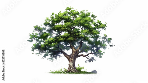 Beautiful tree realistic on a white background.
