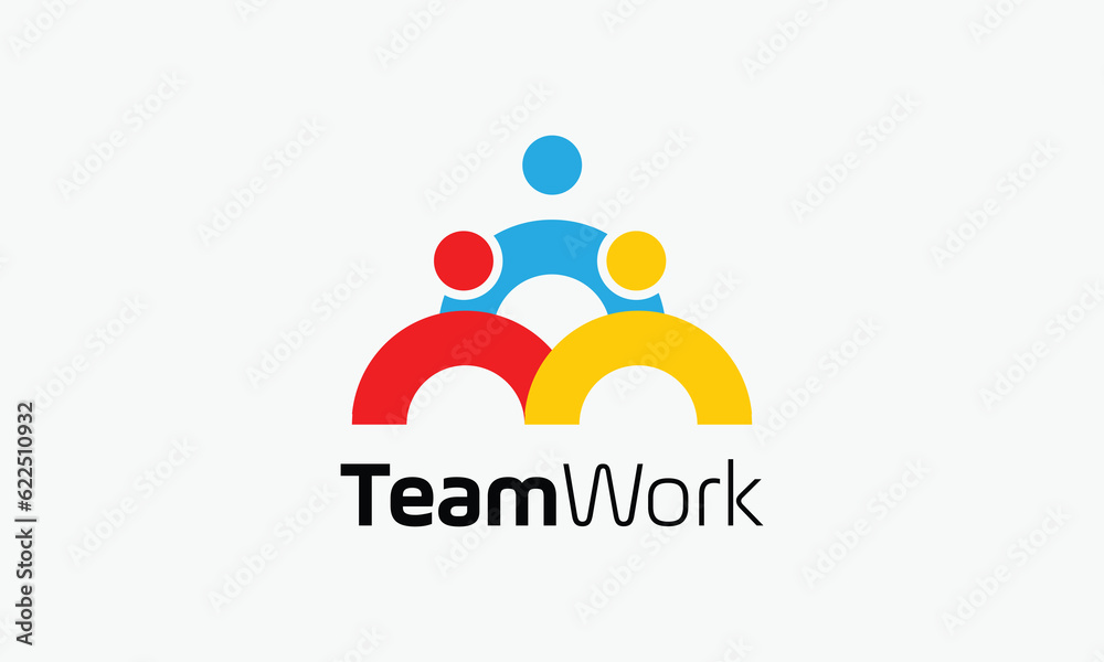 Logo teamwork people networking connection support team minimalist concept corporate industry Logo teamwork people networking connection support team minimalist concept corporate industry