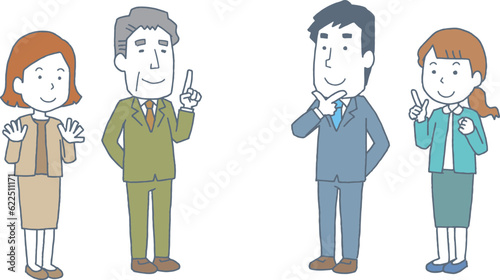 笑顔で話し合う人々
