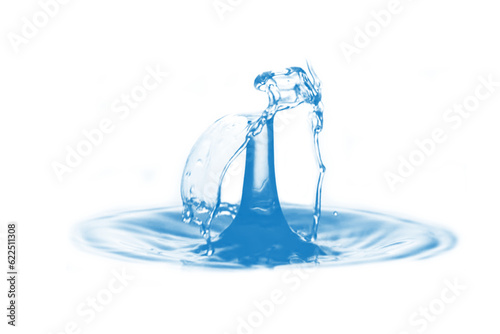 Water splash with isolated transparent background in white background