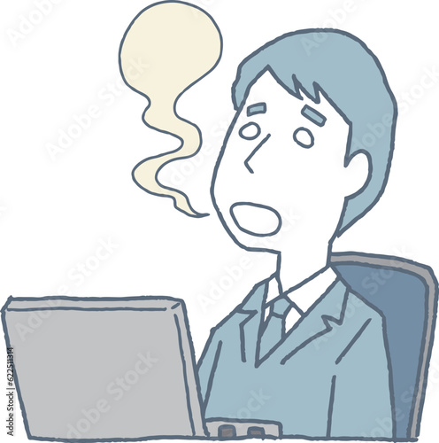 疲れ切った男性