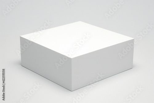 White box on a white background, Generative AI