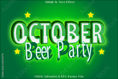 October Beer Party Editable Text Effect