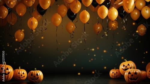 Halloween Party Celebration Background. Generative AI