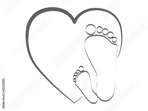 baby and mother sole icon