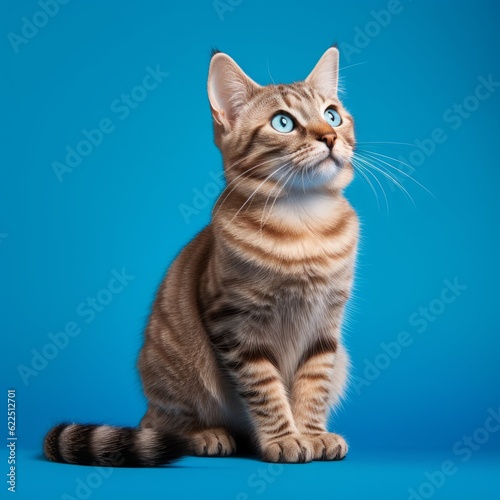 Adorable cat in photo studio mode