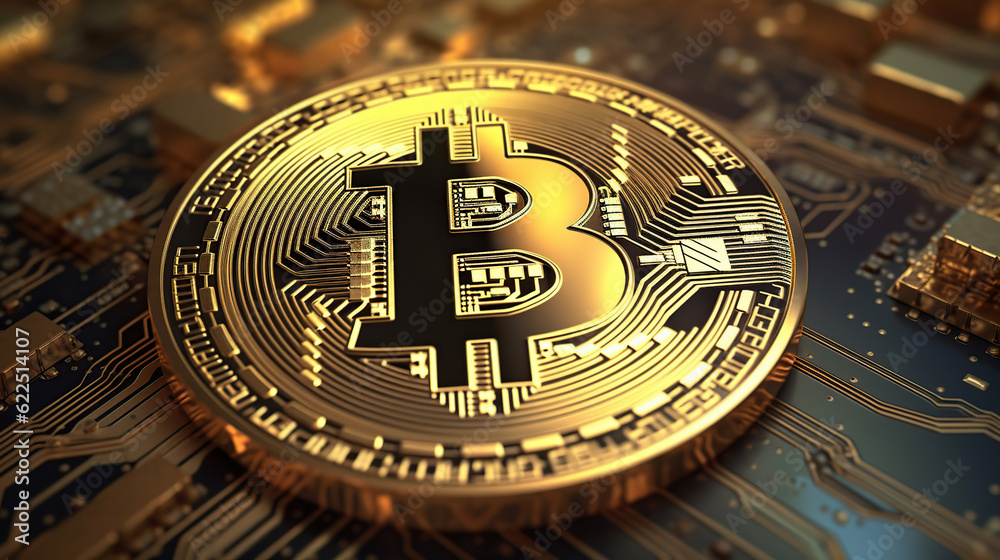 Bitcoin cryptocurrency background 