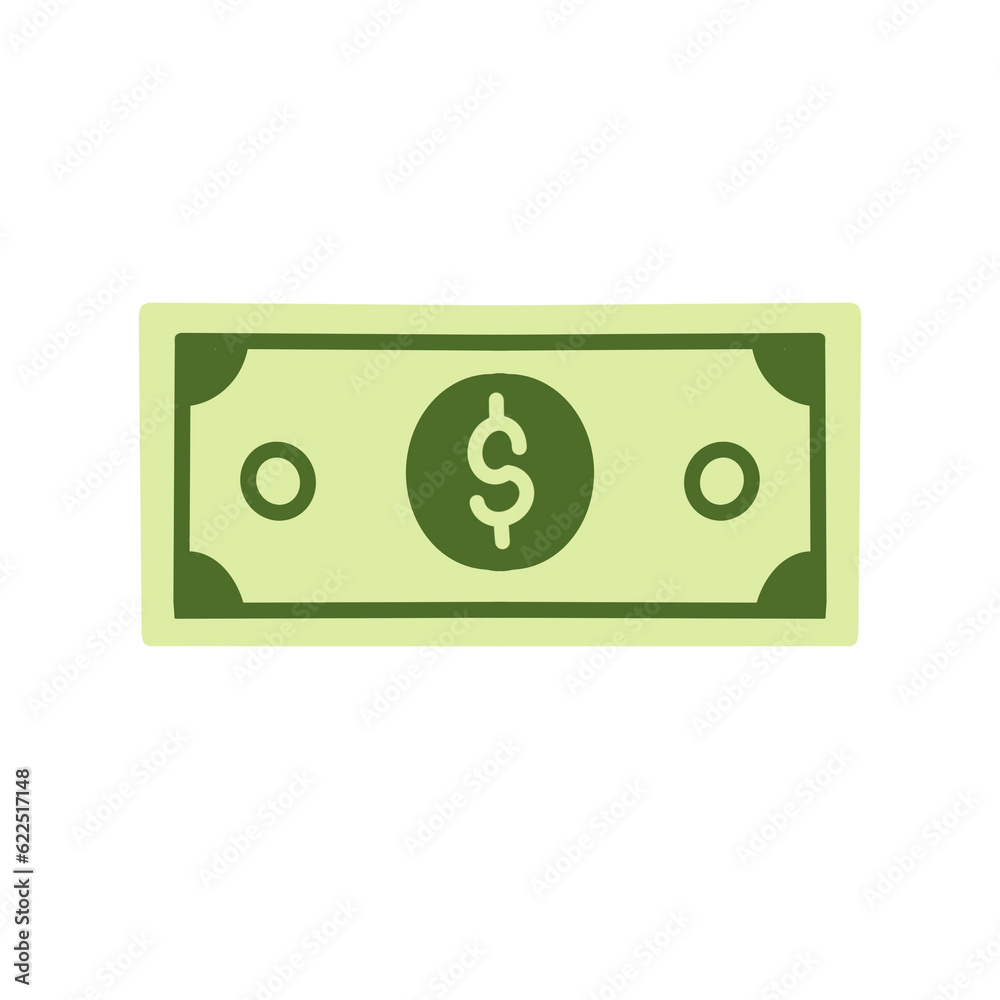 Dollar money Illustration, financial concept, stack of money