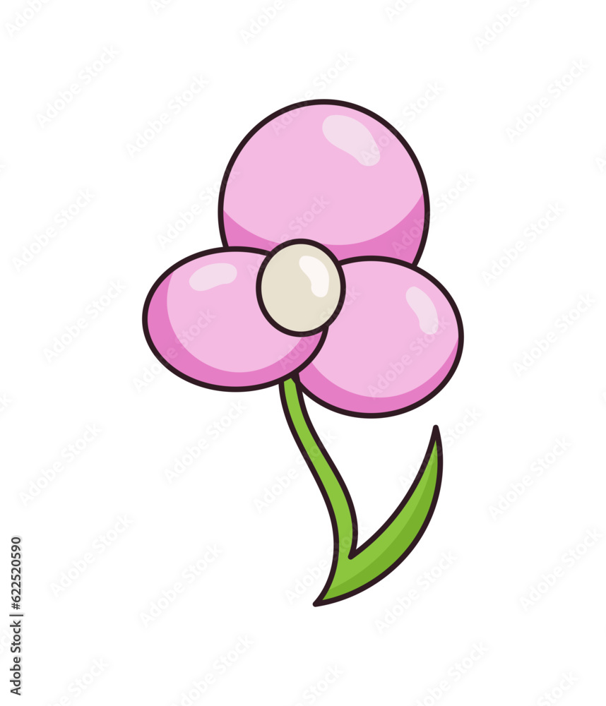 Obraz premium Flower Sticker Bookmark