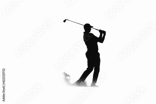 illustration of a person playing golf vector