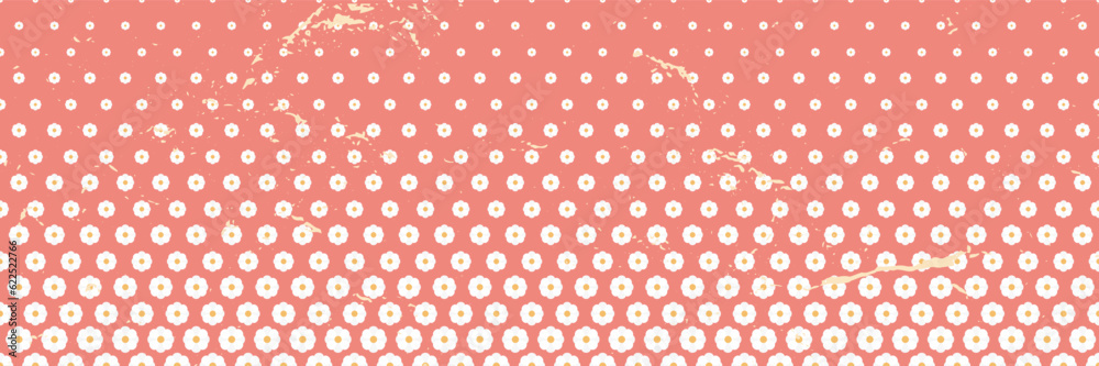 Horizontal white flowers design for patterns and backgrounds, retro vintage background. Horizontal white flowers design for patterns and backgrounds, retro vintage background.