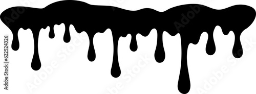 Melted Driping Paint Border Illustration