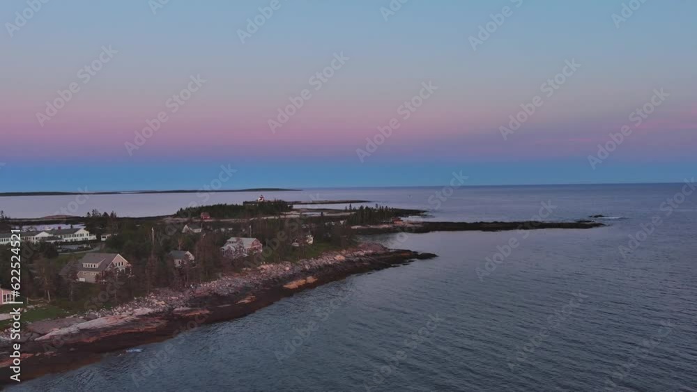Beautiful blue hour light beyond Hunting Island, Southport Maine Beautiful blue hour light beyond Hunting Island, Southport Maine