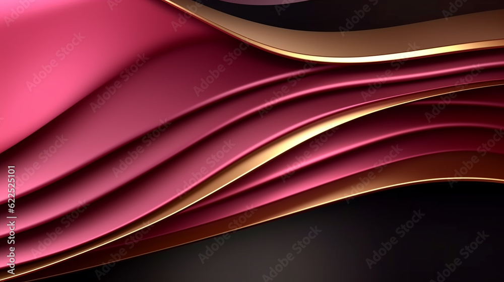 Fototapeta premium Luxury abstract background with golden lines on dark background