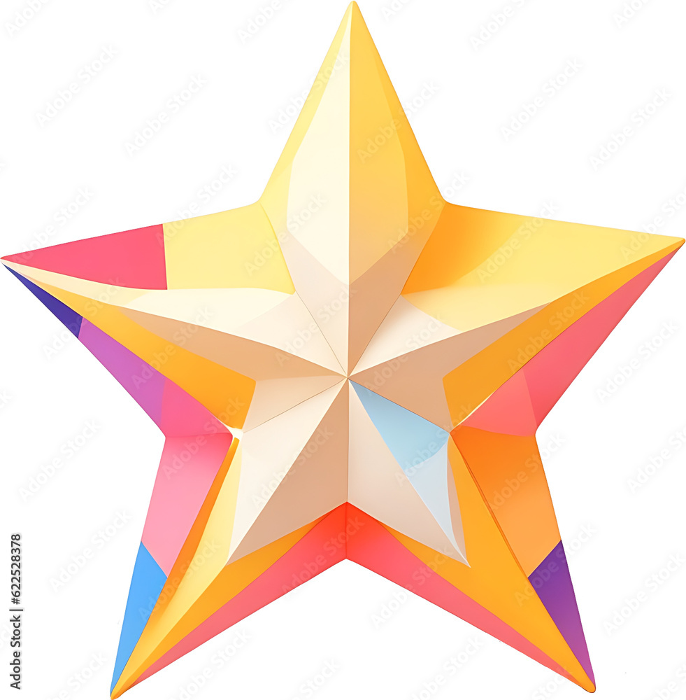 abstract shape with colorful stars abstract shape with colorful stars