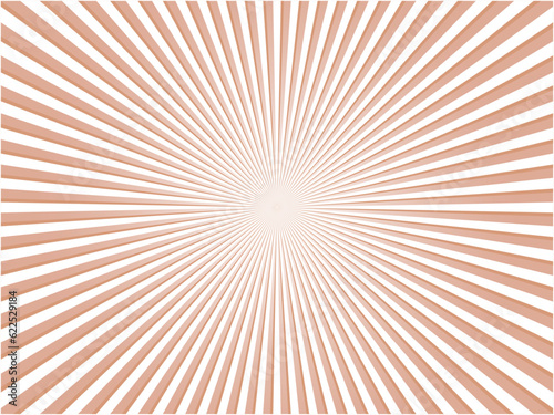 派手に輝く立体感のある太陽光線イメージの集中線背景_赤