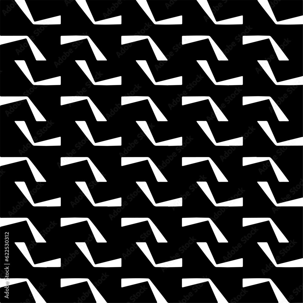 Vector pattern in geometric ornamental style. Black and white color.Seamless repeat pattern.Simple geo all over print block for apparel textile, ladies dress, fashion garment, digital wall paper. Vector pattern in geometric ornamental style. Black and white color.Seamless repeat pattern.Simple geo all over print block for apparel textile, ladies dress, fashion garment, digital wall paper.