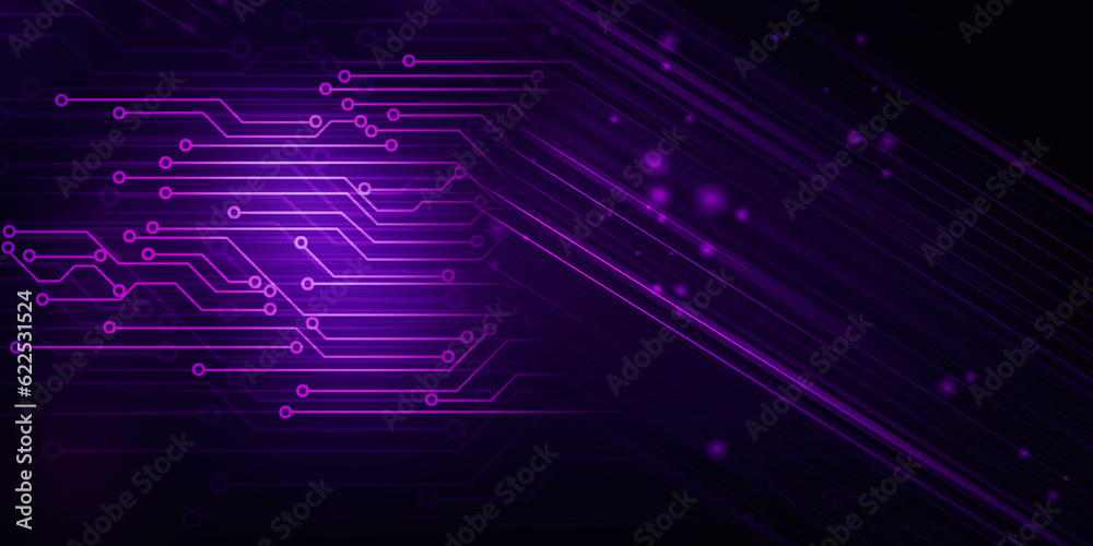 2d illustration Abstract futuristic electronic circuit technology background 2d illustration Abstract futuristic electronic circuit technology background