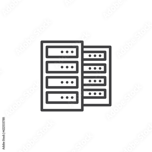 Data center line icon