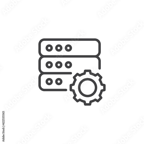 Data center maintenance line icon