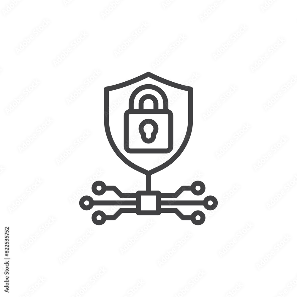 Cyber security line icon Cyber security line icon