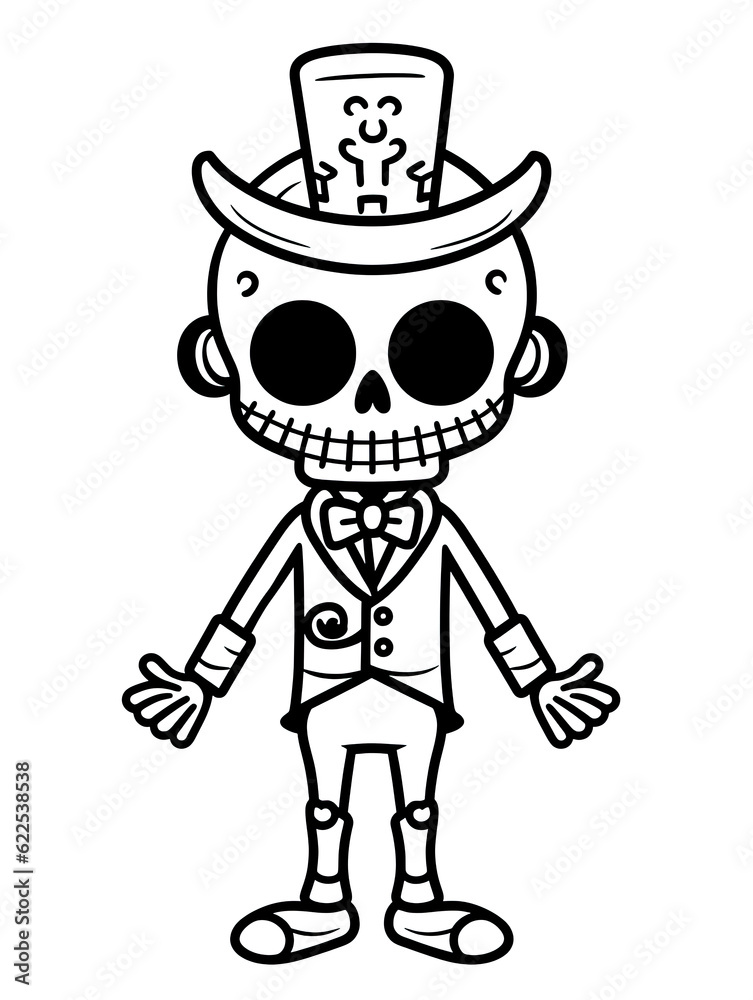 Cartoon Skull Coloring Pages, Fun and Imaginative Skeleton Art for Kids' Coloring Adventure Cartoon Skull Coloring Pages, Fun and Imaginative Skeleton Art for Kids' Coloring Adventure