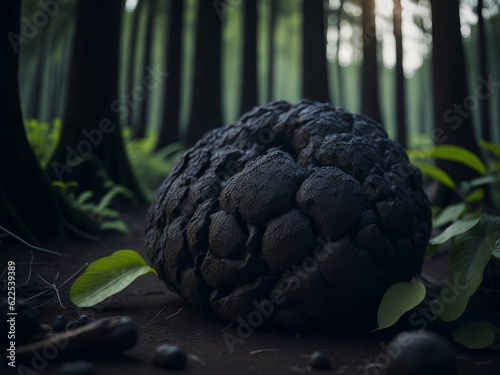 Black summer truffle, AI generated