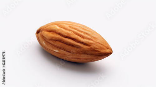 An almond nut isolated on white background