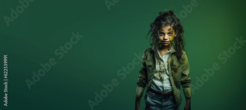 Cute Girl Dressed as a Zomb...