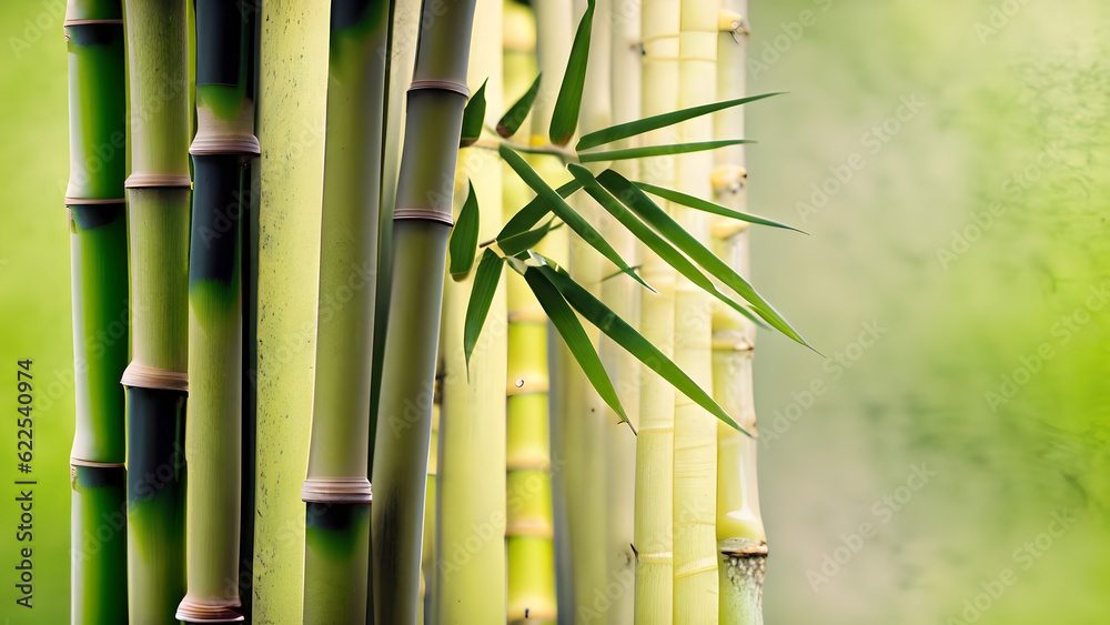 Obraz premium Green Bamboo for background. - ai generative