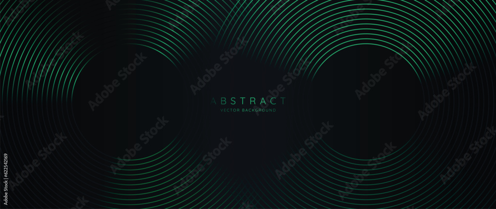 Abstract vibrant gradient line background vector. Futuristic style wallpaper with circle line, geometric shapes. Modern wallpaper design for backdrop, website, business, technology, presentation.