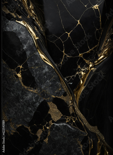 Abstract alcohol ink background, luxury and creative paint with beautiful and dreamy color, unique colored marble art with oil painting, wide graphic design for print and business - Generative Ai